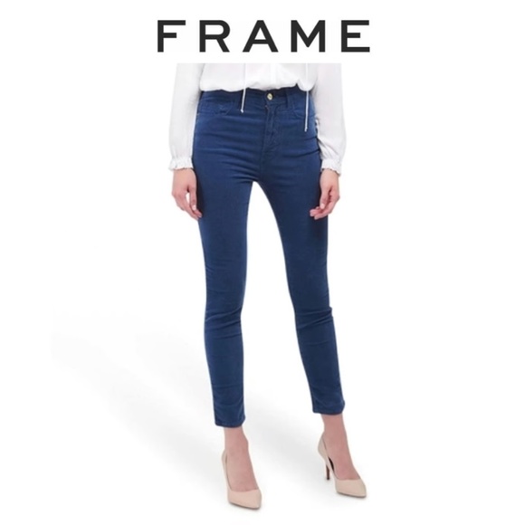 Frame Ali High Rise Corduroy Cigarette Jeans - Picture 1 of 10